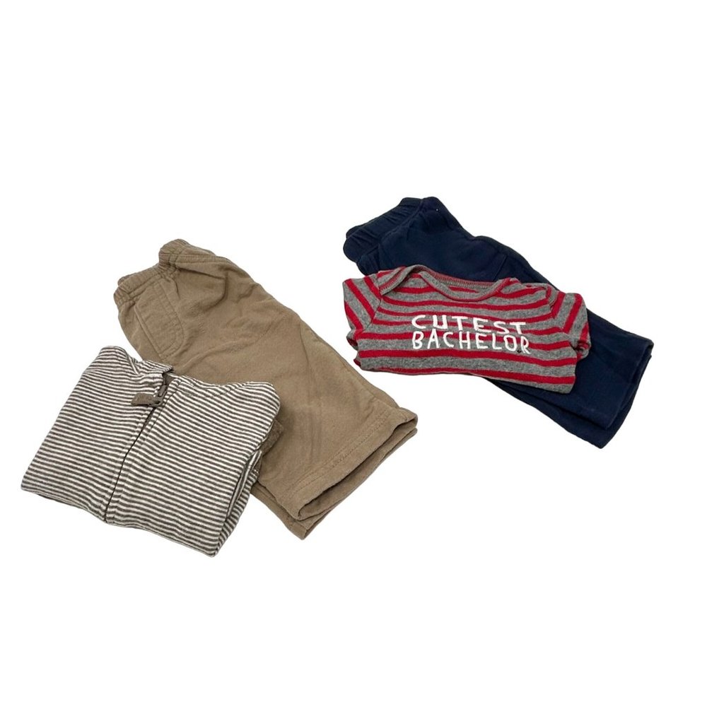 Baby Boy's‎ - 2 Pair of Sweatpants, 1 Sweatshirt, & 1 Body Suit - Size 3 Month
